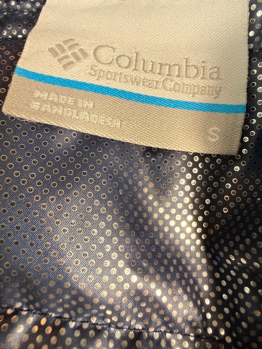 Columbia Omni-Heat Men's Small Navy Blue Quilted Puffer Jacket packable winter - Picture 6 of 7